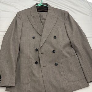 Reiss Light Brown Double-Breasted Blazer